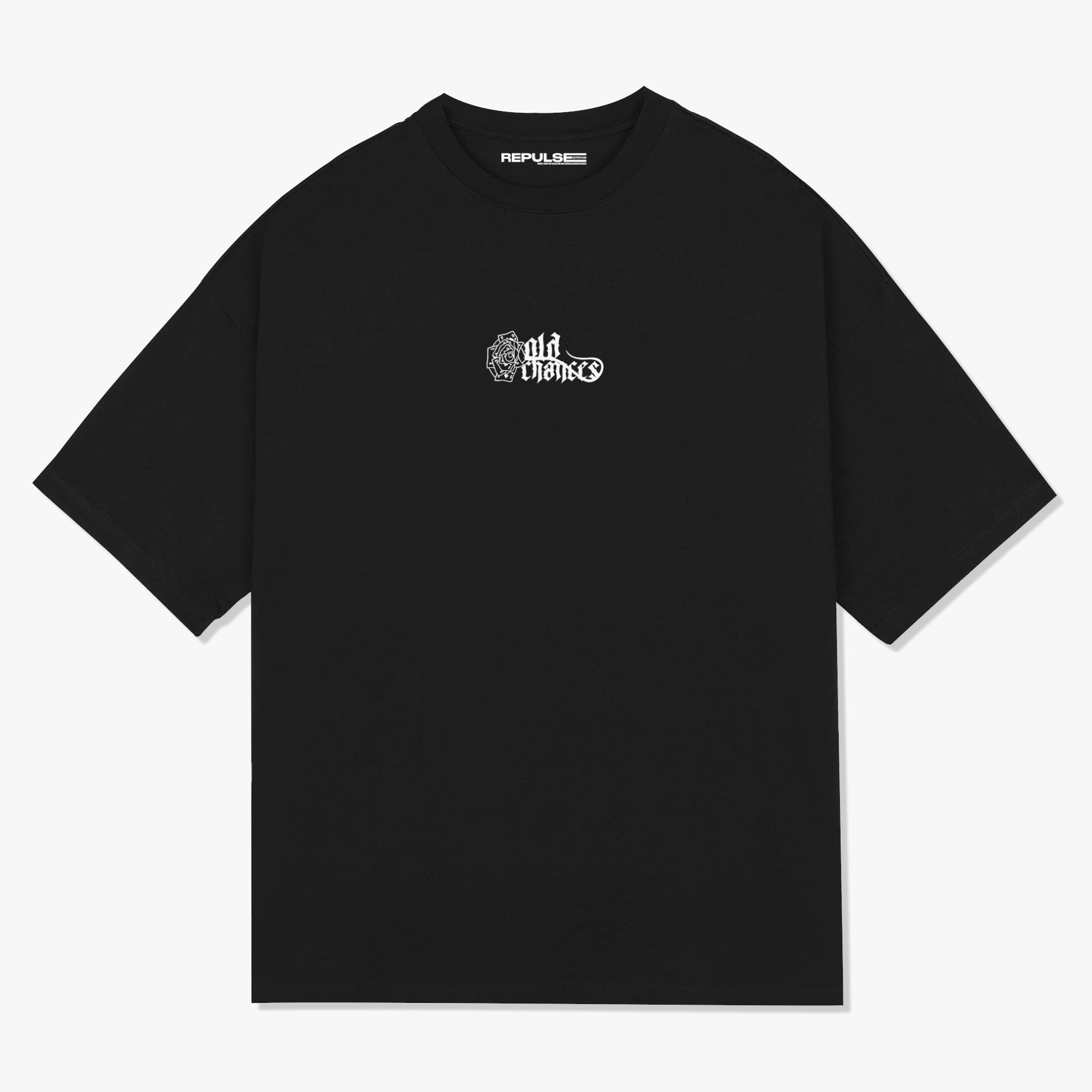 Elevate your casual wardrobe with the Old Chances Tee, made from 280 GSM 100% combed cotton. Featuring a printed Old Chances design on both the front and back, this tee offers a drop-shoulder fit with loose binding taped neck and shoulders. The double-stitched ribbed collar adds durability, and the preshrunk fabric ensures a perfect fit while preventing shrinkage. Embrace comfort and style with this timeless addition to your t-shirt collection.