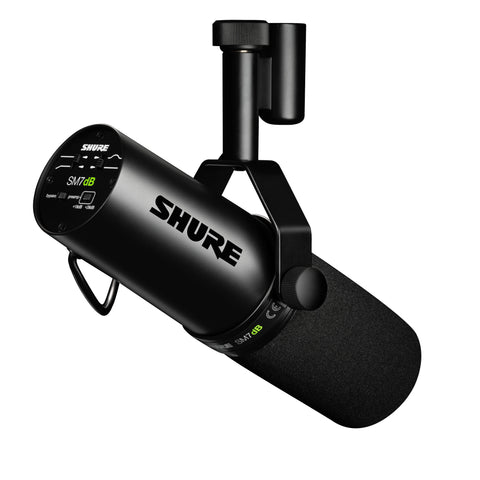 Shure SM7dB dynamic cardioid microphone with built-in preamp, ideal for professional podcasting, vocal recording, and streaming; captures rich, natural sound with reduced noise, perfect for studio and home recording setups.